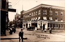 Hohman St Hammond Indiana RPPC Street Scene Bank Model Store Real Photo