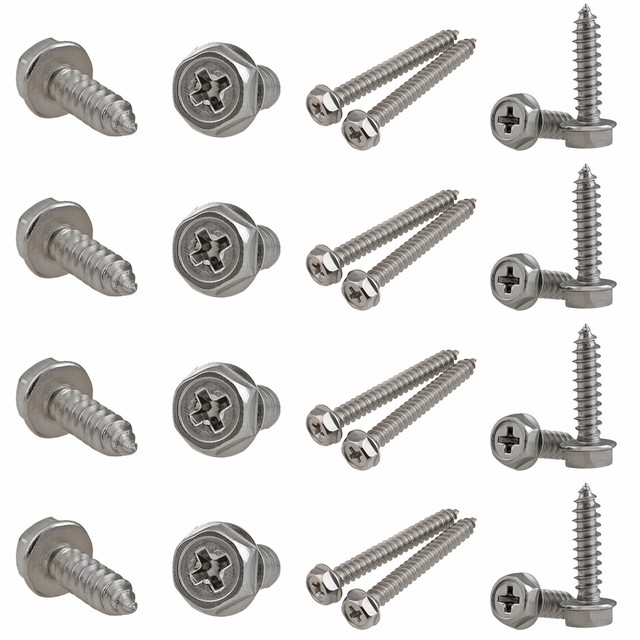 A2 304 Stainless Steel Hex Washer Head Self Tapping Wood Lag Screws M3