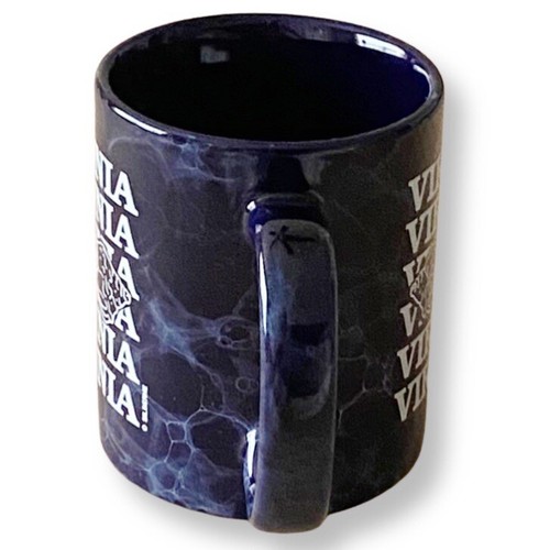 Virginia Beach Vintage 1996 Navy Blue Sea Shell Marbled 12oz Souvenir Coffee Mug - Picture 4 of 6