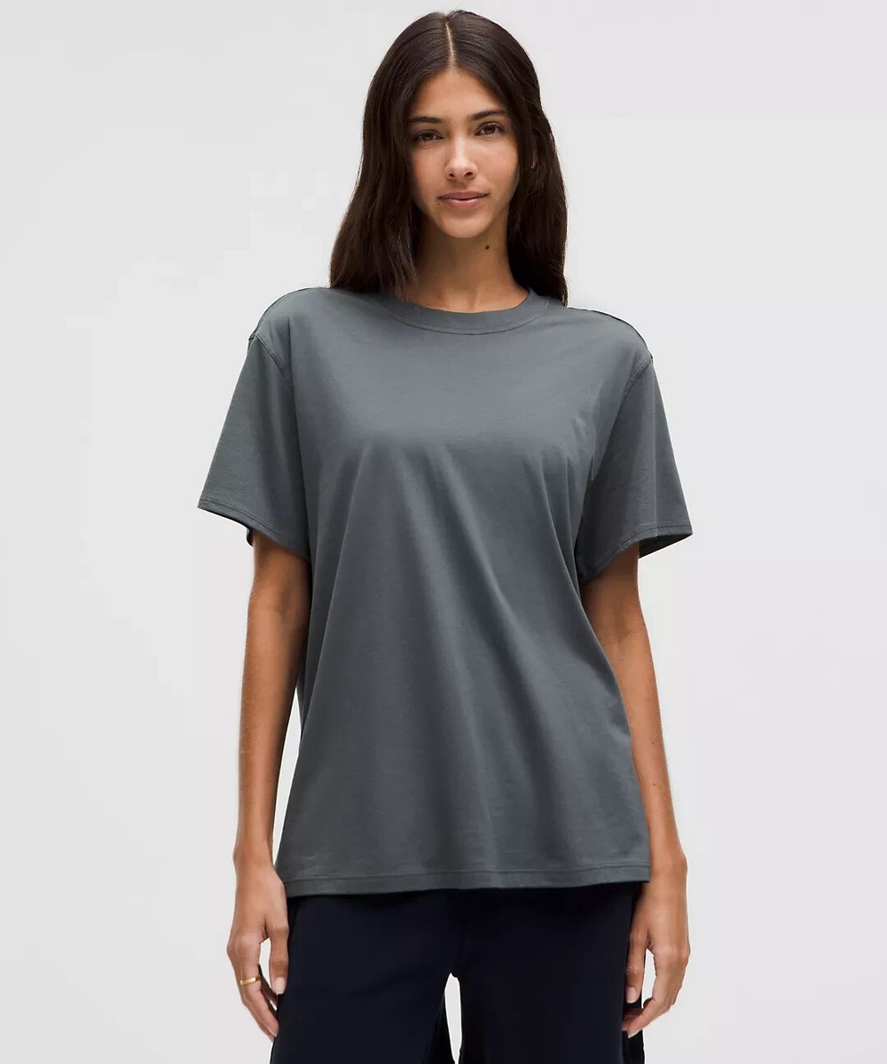 ヨガ lululemon - lululemon T-shirts size4 *outlet* Lululemon Square Neck Mesh and Nulu Yoga T-Shirt - Black