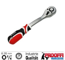 Umschalt Knarre Ratschen Schlüssel Industrie Ratsche 1/4" Fein Verzahnt YT-0730