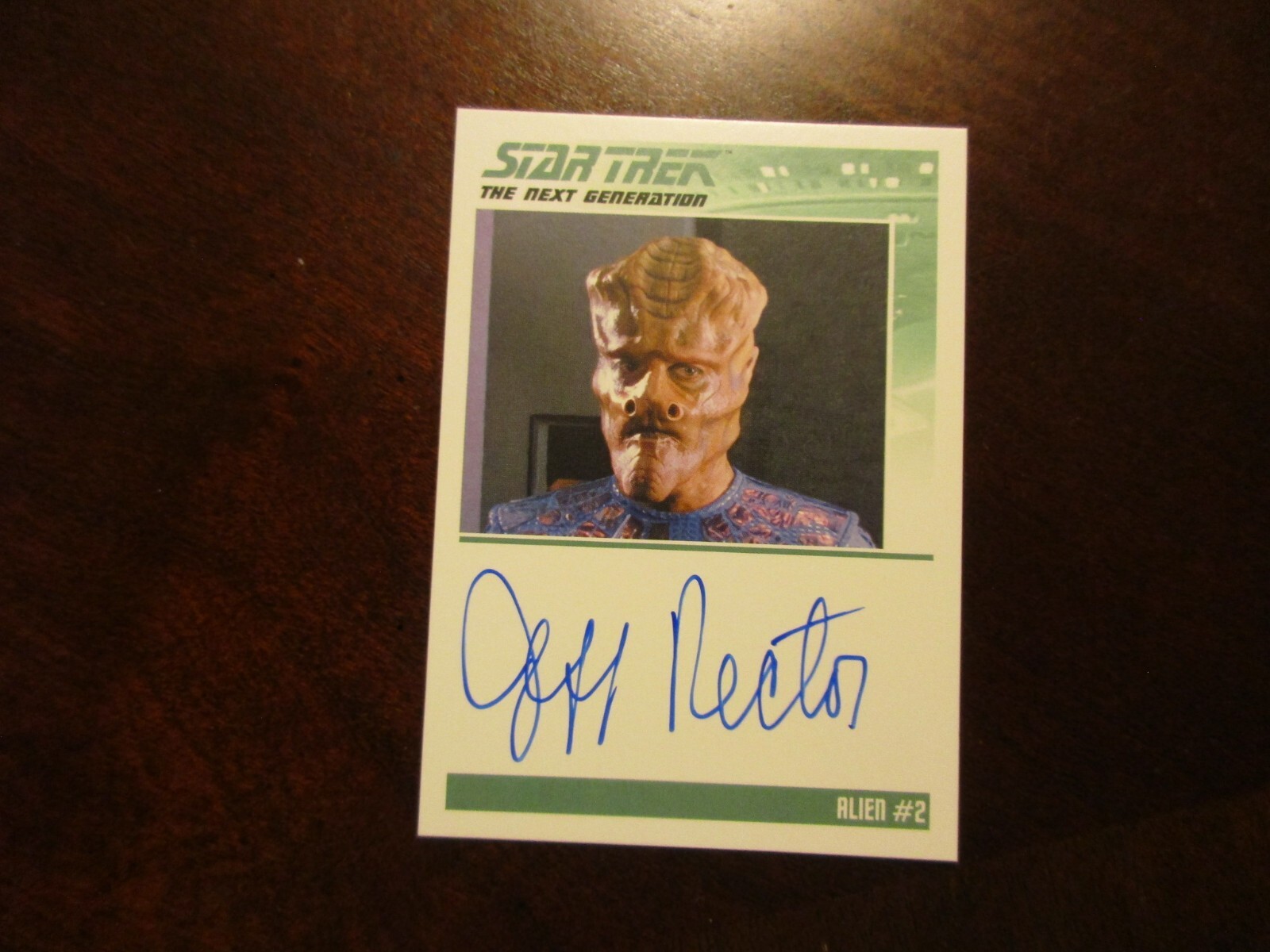 Star Trek The Next Generation Archives & Inscriptions JEFF RECTOR Autograph