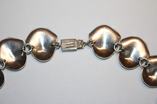 Estate Jondell Ent. Mexico 16" Modernist Link Necklace in Sterling Silver - Picture 10 of 16
