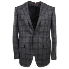 NWT 3395 SARTORIA PARTENOPEA Gray Check Soft Wool Sport Coat Slim 40 R Eu 50