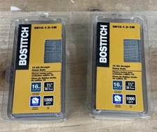 Bostitch Straight Finish Nails SB16-1.5-1M 1 1/2" 38mm 16ga 1000 Pc Each (2Pack)