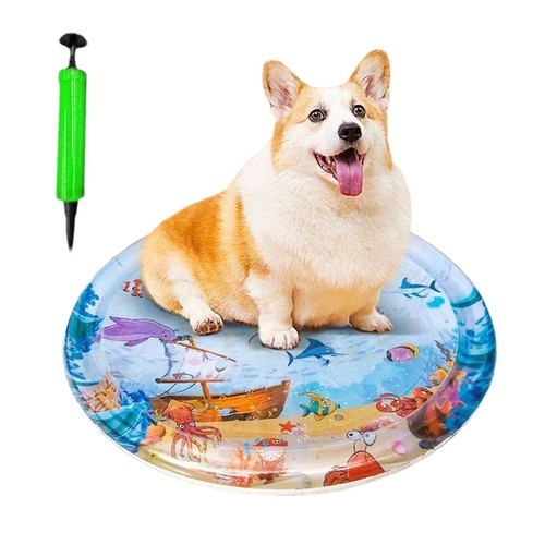 Pet Water Play Mat Summer Inflatable Cat Dog Pet Water Sensory Playmat Pet Toys