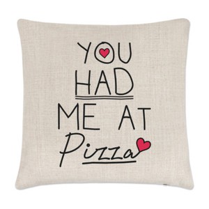Du Hatte Me Bei Pizza Leinen Kissenbezug Lustig Liebe Valentinstag Ebay