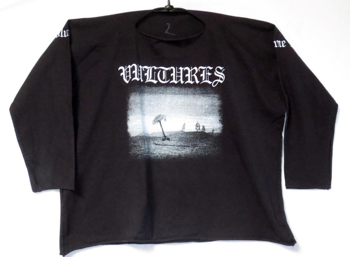 Black Yeezy Vultures Long Sleeve Tee Shirt sz 2 Reads Volume Black Yeezy Vultures Long Sleeve Tee Shirt sz 2 Reads Volume