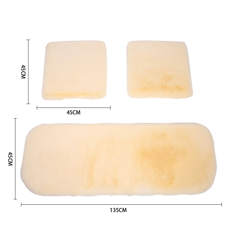 2/5Seat Car Seat Covers For Ferrari Faux Sheepskin Cushions Set Protector Warmth — 第 2/4 张图片