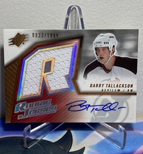 2005-06 Upper Deck SPX Hockey BARRY TALLACKSON #235 ROOKIE JERSEY AUTO 0833/1999