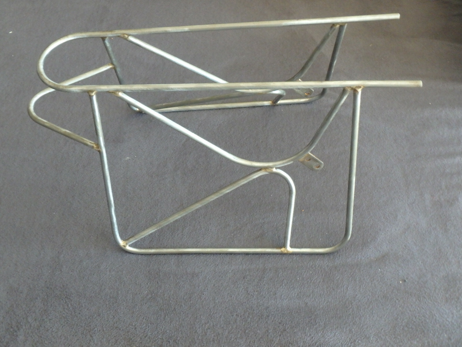 Porte-bagages randonneur arrière acier 8mm NOS vintage sans chrome