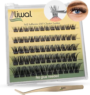 Kleberfreie selbstklebende Cat Elf falsche Wimpern | Natürliche Cluster-Wimpern UK
