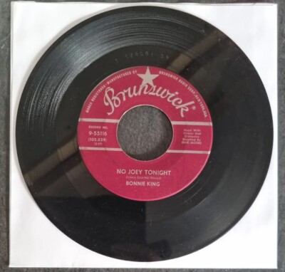Bonnie King - No Joey Tonight - VG 7'' vinyl single Country Folk Canada 