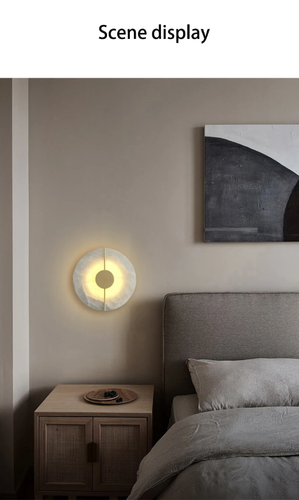 Nordic Modern Marble Wall Lamp Room Gold Copper Home Indoor Decor LED Sconce - Bild 18 von 28