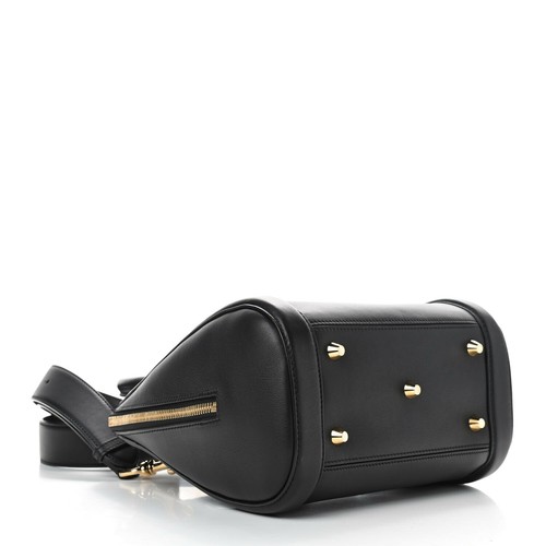 ALEXANDER MCQUEEN Calfskin Heroine Handbag Black Gold Large NEW - Picture 4 of 5