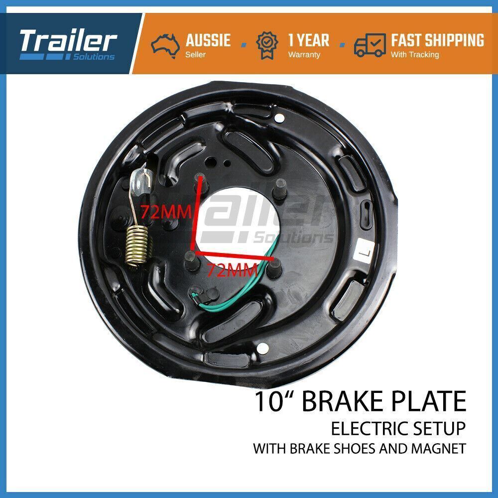 Trailer 10" Electric Brake Hub 5 Stud for Ford Drum Kit Backing Plate