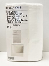 Funda nórdica completa/queen Ikea OFELIA VASS y funda(s) de almohada blanca - NUEVA