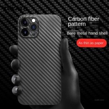 For iPhone 15 Pro 15/14 Pro Max Carbon Fiber Case Slim Aramid Fiber Phone Cover