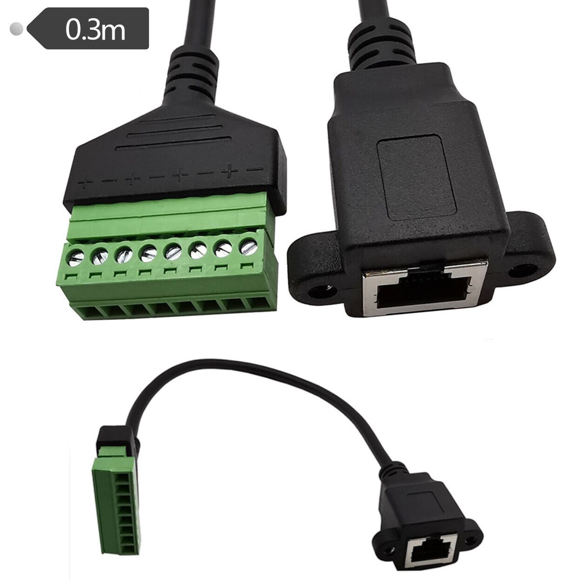 RJ45 Ethernet Female Jack to Pin AV Terminal Solderless CCTV DVR