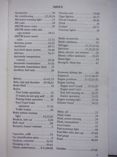 1976 76 MERCURY Monarch Owner Manual ~Original - Picture 2 of 3