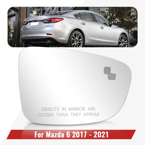 Heated Mirror Glass W/ Blind Spot Right Passenger Side For Mazda 6 2017-2021