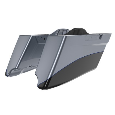 Gauntlet Gray Metallic/Vivid Black 2-Tone CVO Extended Saddlebag For Harley