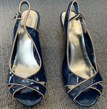 Tommy Hilfiger Fashion Wedge Platform Shoes For Women TWFLORA-M Navy Blue