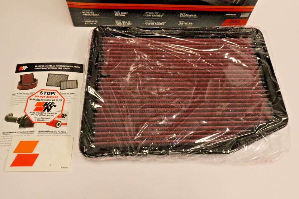 K&N HighFlow Original Lifetime Engine Air Filter 5083 Chevy Silverado