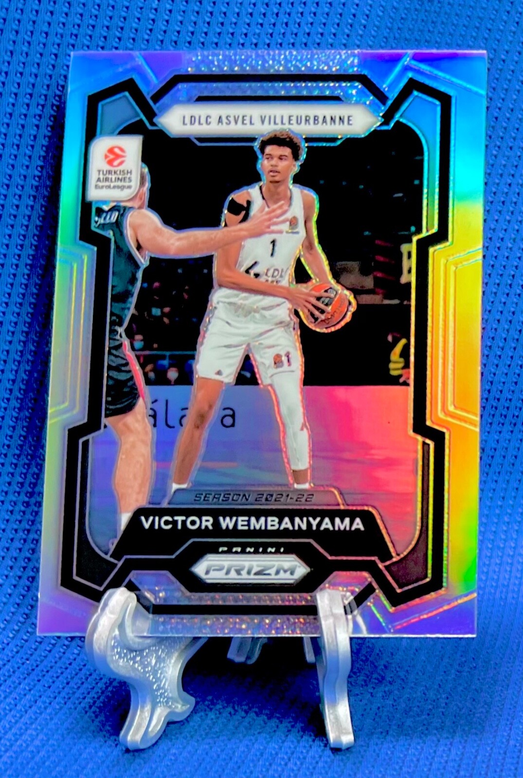 Victor Wembanyama 2023-24 Panini Prizm EuroLeague Silver Prizm #11 Rookie Spurs