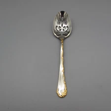 Oneida Stainless Flatware - GOLDEN BELLE ROSE -  Slotted Serving Spoon COMMUNITY