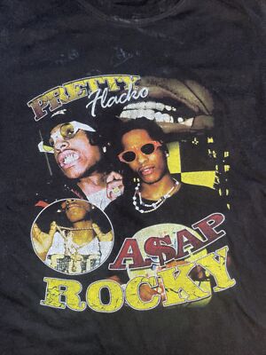 Asap Rocky T-Shirt Black Small 19x25 | eBay