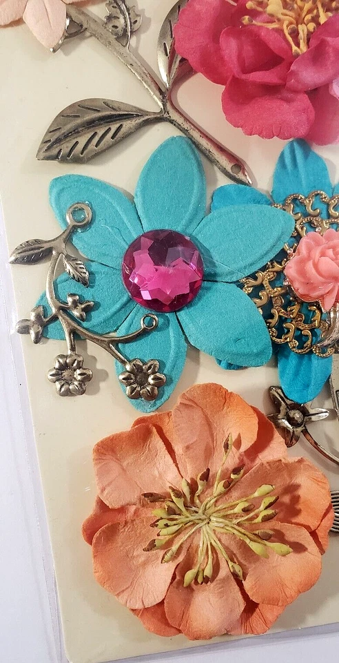 Adornos florales firma recuerdos - yeso de parís - 5 piezas Foto 3 de 3