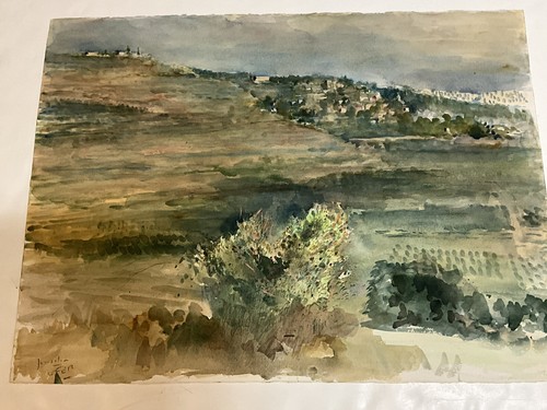 Ofer Lellouche, Jerusalén 1985 artista israelí, acuarela original. Firmado 22x30 - Imagen 2 de 3