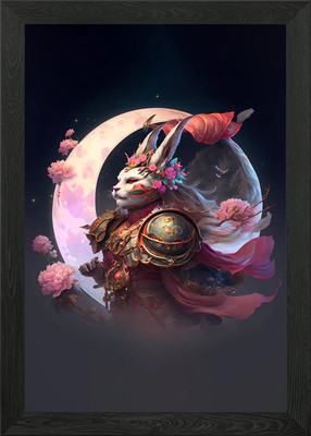 Samurai Katze gerahmtes Wandbild Poster Leinwanddruck Bild