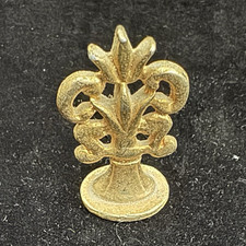 Vintage Brass Decorative Monogram Seal Stamp with Engraved Letter R Collectible