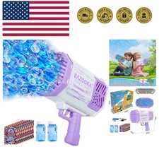 Bubble Gun, 69 Holes Bubble Machine Bubbles Kids Toys for Boys Girls Age 3 4 ...