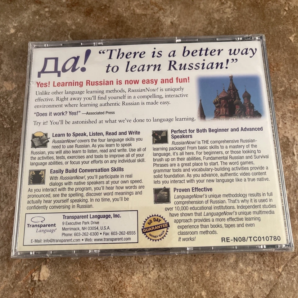 ¡APRENDE RUSO AHORA! CD ROM ~ Versión 8 Programa Maestro ~ Windows/MAC - NUEVO SELLADO Foto 2 de 2