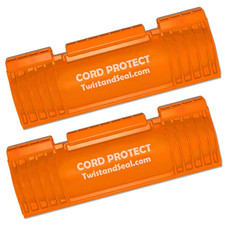 Cord Protect Outdoor Extension Cord Cover and Plug Protection, Orange 2-Pack
