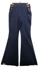 I.n.c. Concepts Women's Button-Trim Regular High-Rise Flare Jeans 10  P552