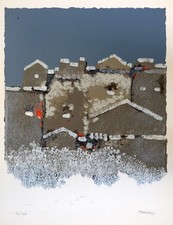 MANLIO BACOSI PERUGIA, PAESAGGIO UMBRO ,CASE INNEVATE , GRANDE