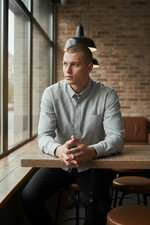 English Laundry Shirt Mens 18.5 34/35 Gray Check Cotton Button Down Long Sleeve