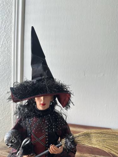 Broomstick Blvd Witch Doll Skull Shelf Sitter - Picture 23 of 24