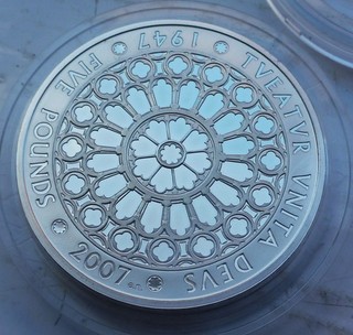 2007 £5 SILVER PROOF DIAMOND WEDDING ISSUE GREAT SCARCE COIN