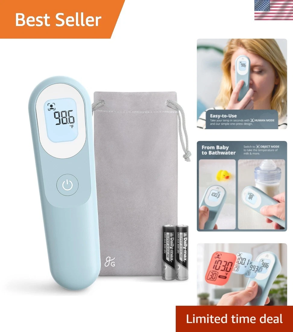 No-Touch Infrared Digital Thermometer for Adults, Kids, and Babies, Forehead ...