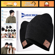 Bluetooth Beanie Hat - Wireless Knit Winter Cap with 30H Playtime, Microphone 