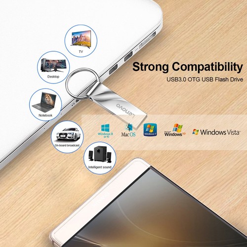 Lenovo USB 2 TB 3.0 Chiavetta USB Pen Drive Portable Hard Disk Flash High Speed - Foto 10 di 12