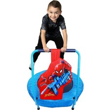 Marvel Spider-Man Trampoline for Kids, Indoor Mini Toddler Trampoline with Fo...