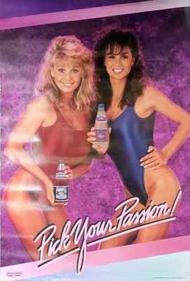 VINTAGE PINUP POSTER ~ Purple Passion ''PICK YOUR PASSION'' Models 1992 Luxco Rare