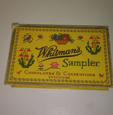 Vintage Whitmans Sampler Chocolates Empty Cardboard Box
