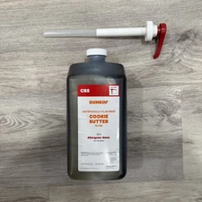 Dunkin COOKIE BUTTER Syrup 64fl Oz, EXP Jan 2026 WITH PUMP